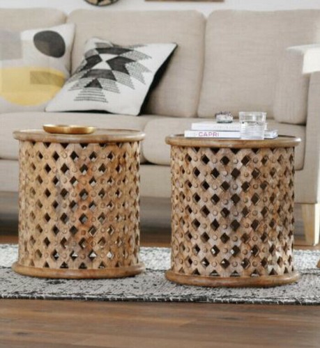 Indian handmade wooden - indian, round