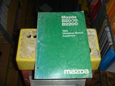 1983 Mazda B2000 B2200 Pickup Truck Workshop Service Repair Manual Supplement