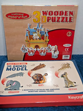 3D ANIMAL MODELS (3) & WOODEN