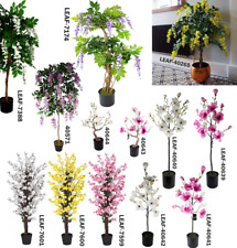 Artificial Flower Tree Blossom Bushes Home Decor Realistic Display Home Office