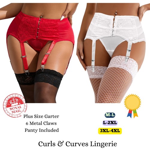Plus size vintage mesh garter - plus,