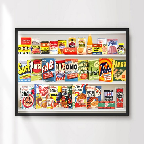 Vintage shopping products art - shopping,