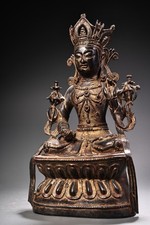 Old pure copper gilt bronze