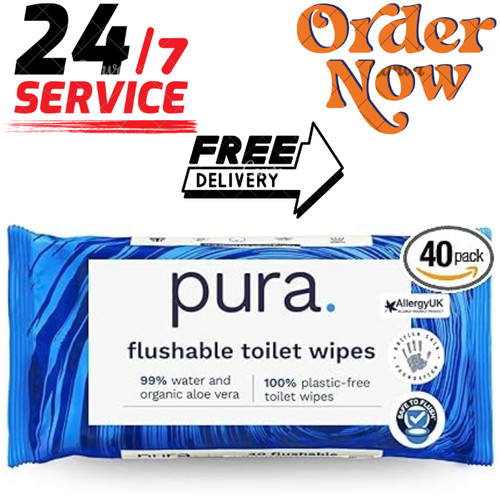 Pura flushable moist - flushable, toilet
