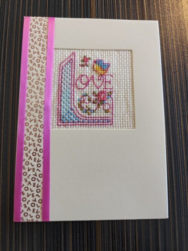 Handmade cross stitch card - handmade,