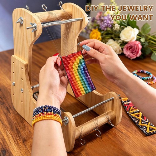 Adjustable standing bead loom - adjustable,