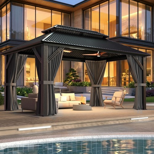 10x14 0utdoor hardtop gazebo - 10x14,