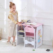 Kids Desk and Chair Set Wooden