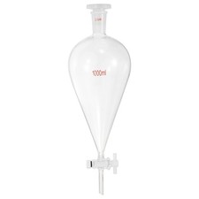 1000ml Separating Funnel, Borosilicate Glass Separatory Funnel with 24/29 Joints