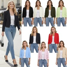 Women's Cropped Blazer Ruched