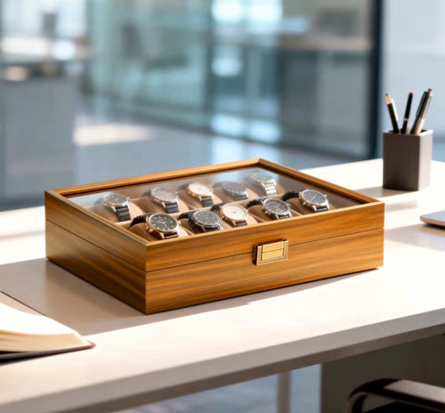 Premium wood glass - glass, watch