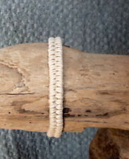 Fair Trade White Braided Weave Thai Wristband Mens Cotton Bracelet Wristwear