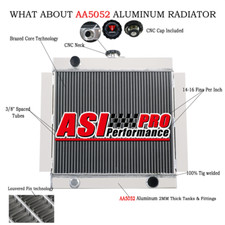 3row aluminium radiator - aluminium, for
