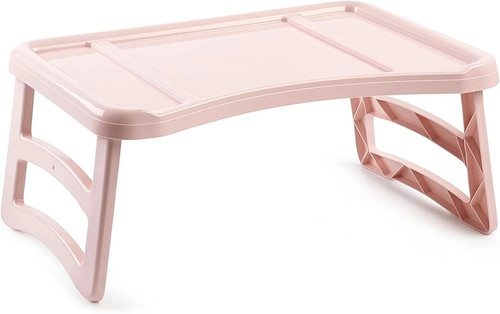Pink folding bed tray table - bed,