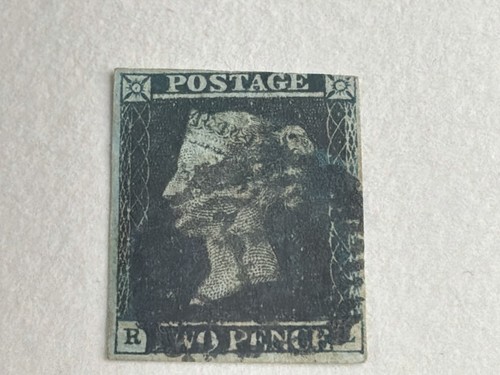 Stamp penny blue 1841 - blue,