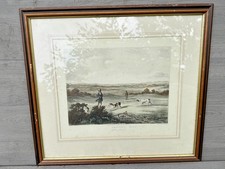 ANTIQUE 1823 R ACKERMANN SHOOTING GAME FOUND HAND COLOURED HUNTING PRINT