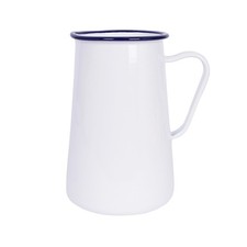 1x 2.1L White Enamel Water Jug
