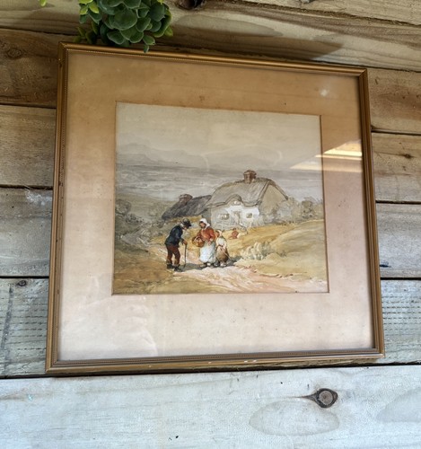 Conway cottages welsh scene - welsh,