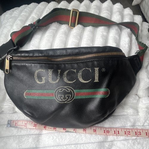 Gucci black belt bag fanny - gucci,