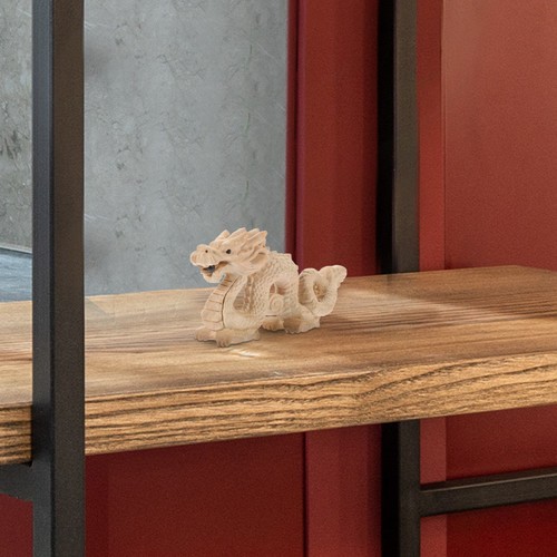 Dragon statue wooden - wooden,