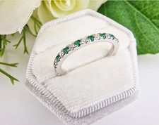 925 Silver Cz & Emeral Full