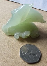 Green Onyx Dolphin & Calf