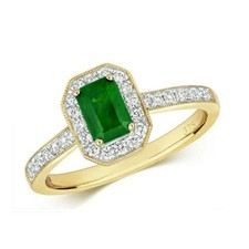 Real Emerald and Diamond Ring