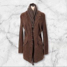 Artico Hand Made Italian Lambskin Leather Scarf Collar Jacket M