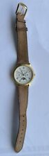 Alfex Ladies/Gents Believe Gold Plated Wristwatch Day Date Moonphase New Battery