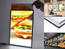 LED Slim Advertising Lightbox Sign Wall-Mounted Poster Board Menu Frame A1/A2