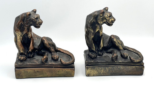 Vintage bronze clad tiger - vintage,