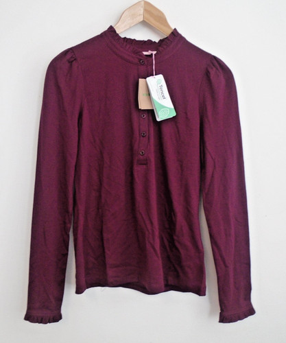 Boden burgundy henley top - boden,