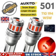 2PCS Red CANBUS T10 168 194