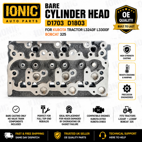 Bare cylinder head d1703 - d1703, d1803