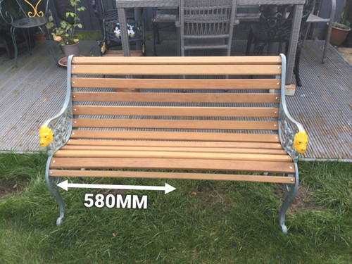 Rounded iroko hardwood bench - iroko,