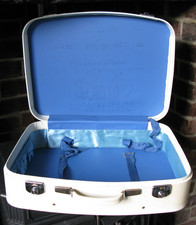 Vintage REVELATION LUGGAGE Suitcase Travel 50 60s Prop Storage Carrier Hard Case