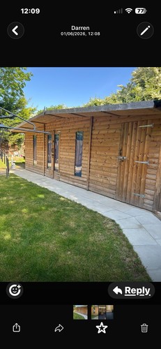 Log cabin summer house - log, house/combi