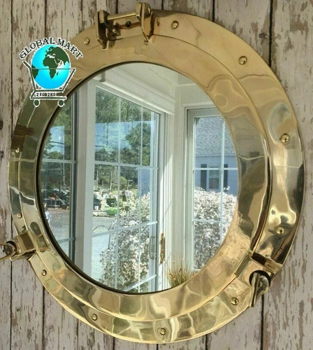 Brass porthole mirror - porthole,