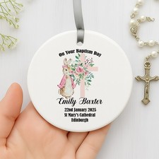Personalised Christening or Baptism Bauble Hanger – Gift Box for Girls