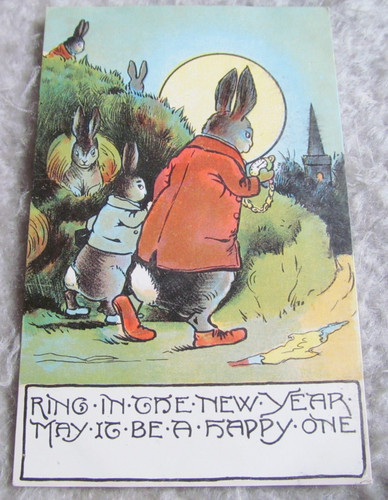 Antique postcard happy - ,