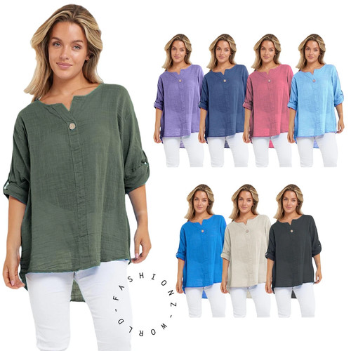 Ladies italian turn sleeve - italian,