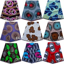African Cotton Print Fabric Ankara Wax Sewing & Crafting Material - 6 Yards