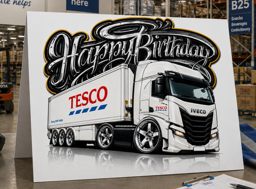 Tesco lorry laminated - tesco,