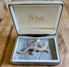 Vintage Gold-Tone Lizard Gecko