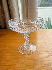 Stuart Crystal Hobnail Cut Crystal Bon Bon Dish with Spiral Twist Stem 14 cm H