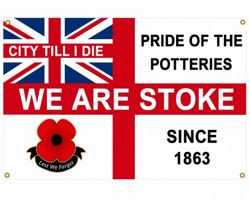 Stoke city flag 3ft 2ft - city,
