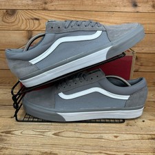 Vans Trainers Mens Size UK 12 Old Skool Low Grey Suede Canvas Skater Shoes