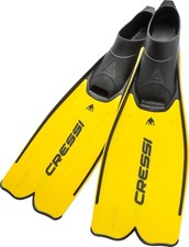 Cressi Rondinella Full Foot Snorkeling Fins - Yellow - Kids Size UK 11/12