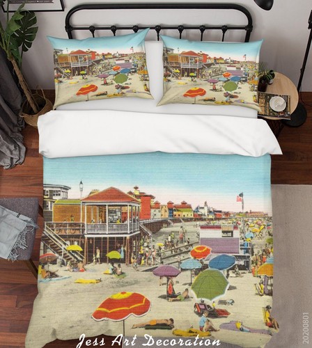 Seaside city landscape - 3d,