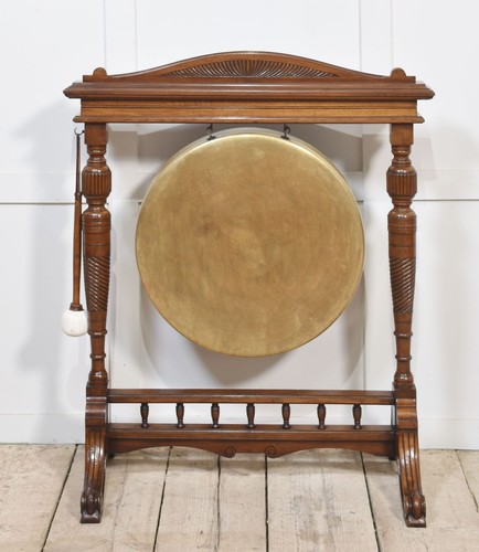 Walnut framed dinner gong - walnut,